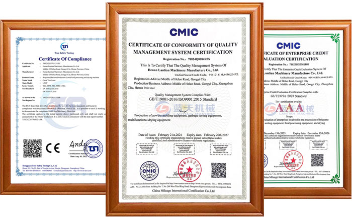 municipal waste segregation machine Qualification honor