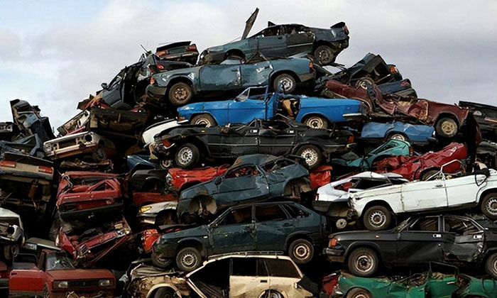 car shredder scrapped cars