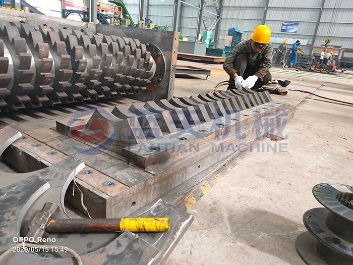 plastic recycling shredder machine Internal structure