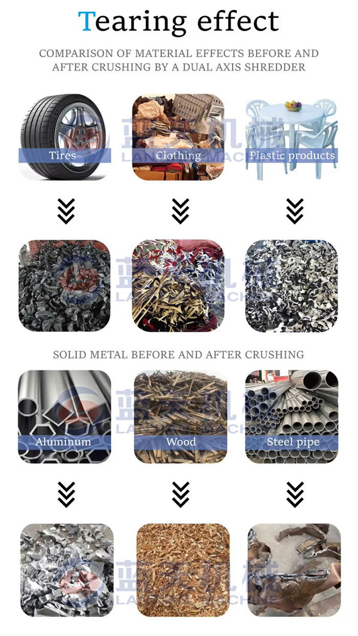 plastic recycling shredder machine shredder effect