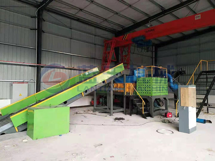 plastic recycling shredder machine vietnam customer site