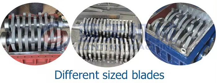 bio waste shredder Different sized blades